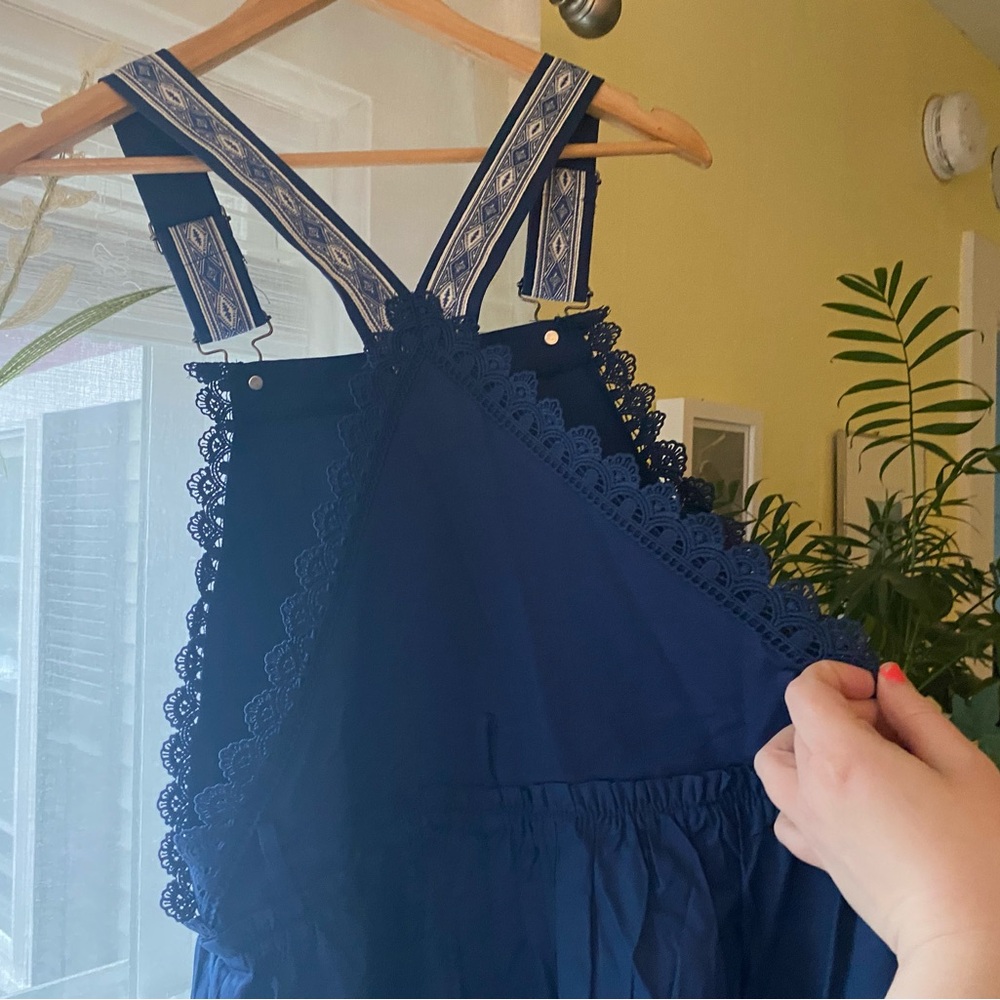 NWT | Listicle Blue Overall Dress - Picture 5 of 7